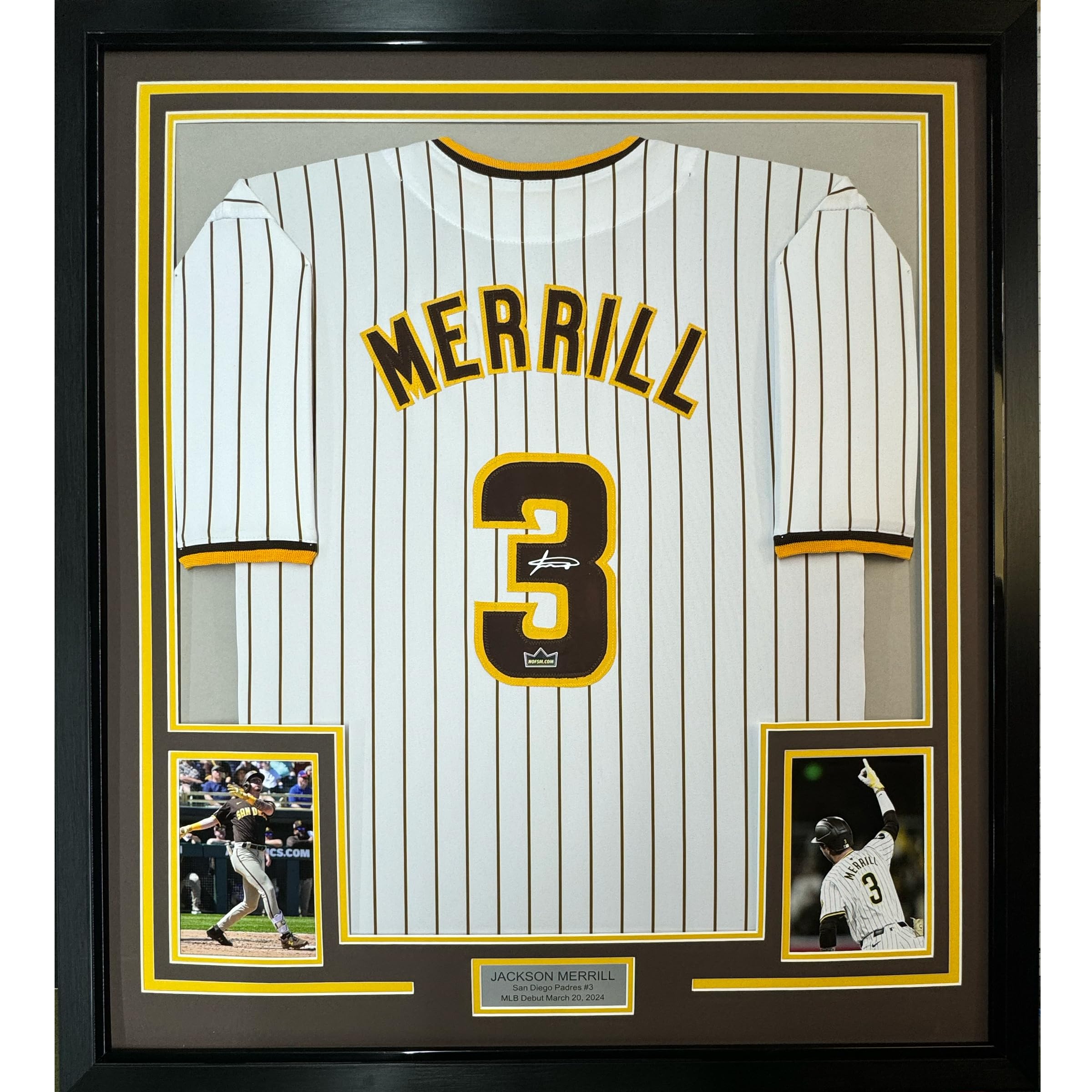 Framed Facsimile Autographed Jackson Merrill 35x39 San Diego